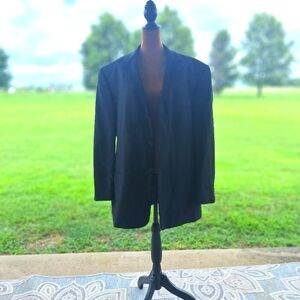 Axcess Black Wool Sport Coat Modern Professional Blazer 46R